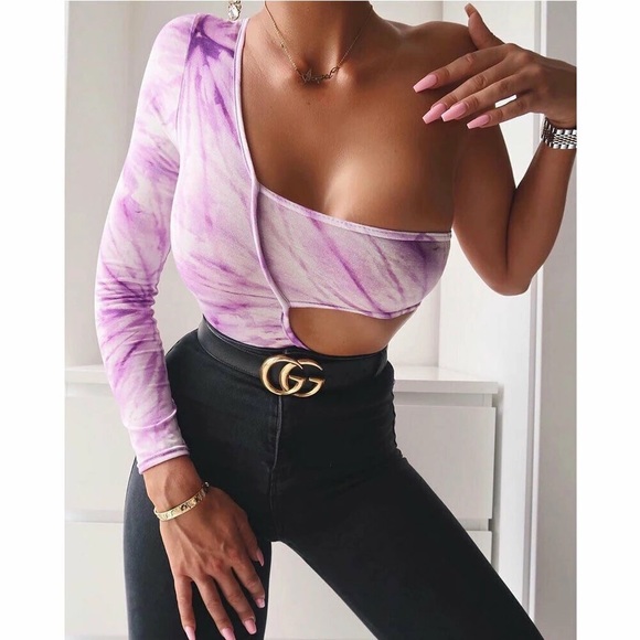 boutique Tops - NWT Trendy Tie Dye Full sleeves bodysuit